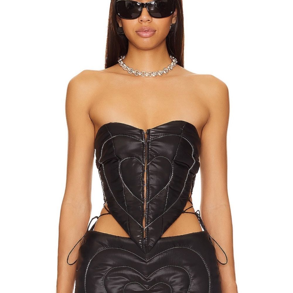 Amor Mía quilted heart corset top